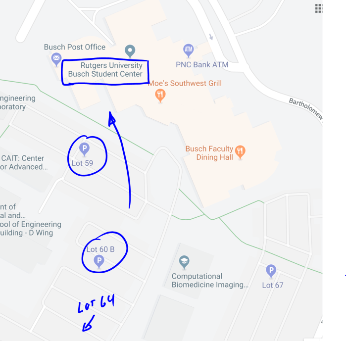 Rutgers Parking Map